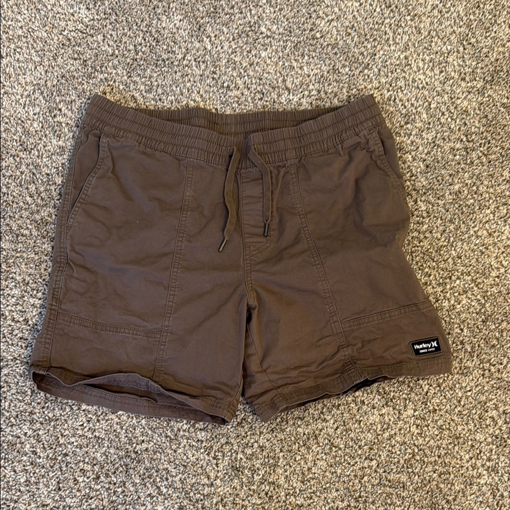 Hurley Brown Athletic Shorts Versatile Design